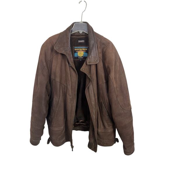Vtg Wilsons Adventure Bound Leather Jacket Wool Blend Lining Size XLT Thinsulate